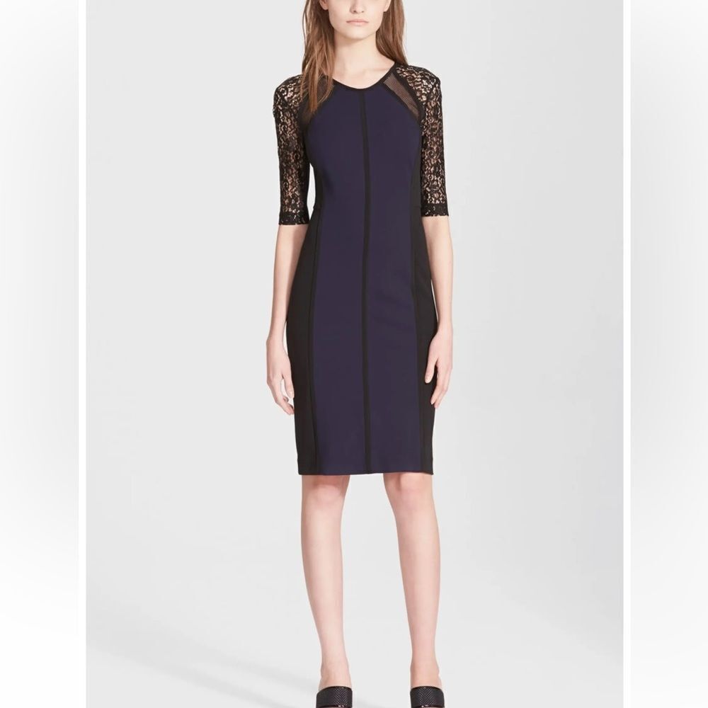 Rebecca Taylor Lace Accent Dress‎